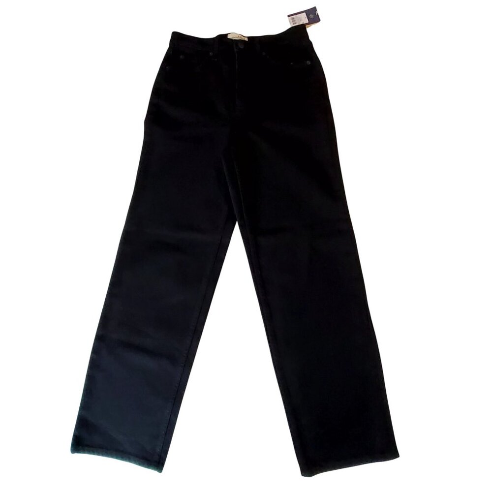 Universal Thread Vintage Black Button Fly High Rise Straight Leg Denim Jeans 6
